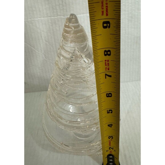 GOLD SWIRL 9IN-LARGE STUDIO CHRISTMAS BLOWN GLASS TREE DECOR BY MARIPOSA - Picture 5 of 9